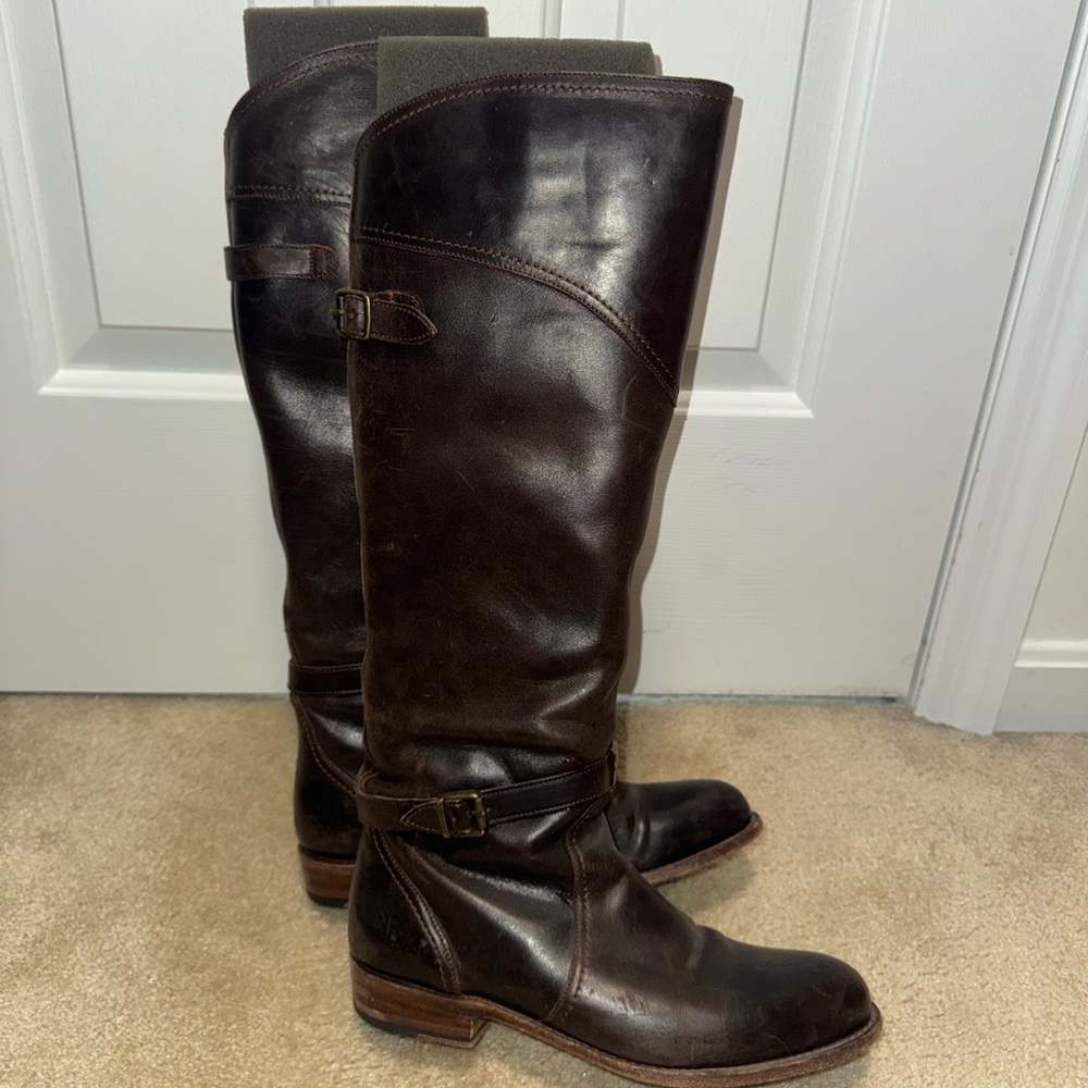 Frye Dark Brown Heeled Boots